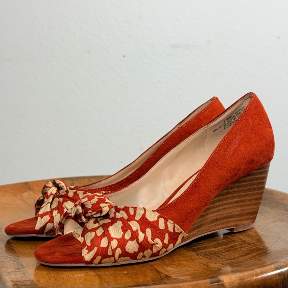 Burnt Orange Wedge Heels